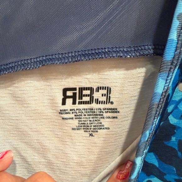 Blue Patterned Tank Top - Picture 2 of 3